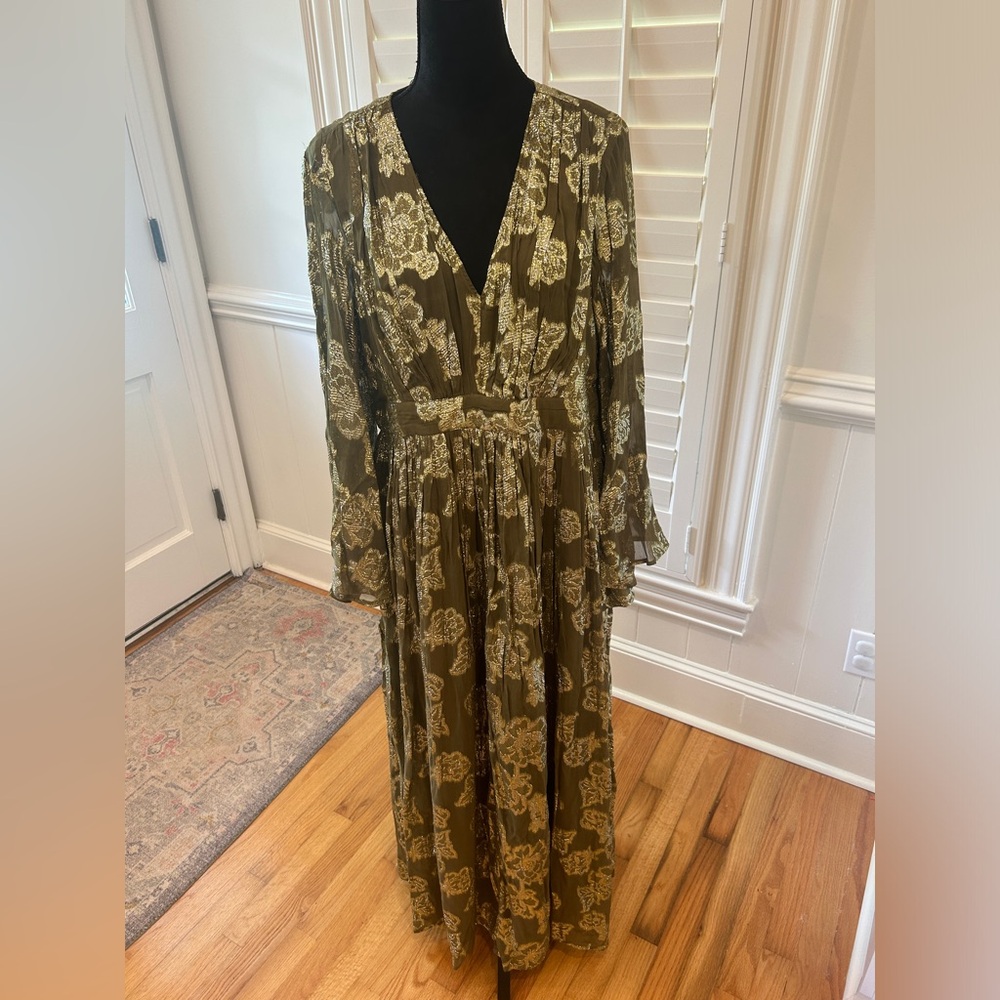 Mille maxi dress with metallic details